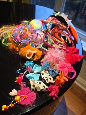 Claire's Assorted Kids Hair Accessories - Pink, Blue, Orange, Red, Black, White